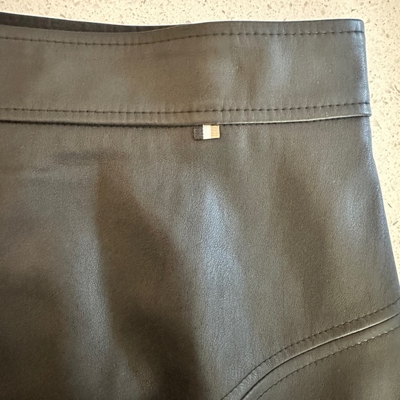 Boss Women's Valega Black Faux Leather A-Line Skirt Size 6 - Picture 5 of 9